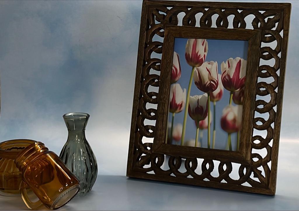 Carved Wooden Photo Frame spiral