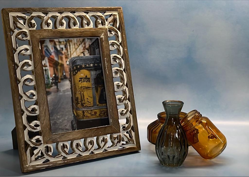 Carved Wooden Photo Frame spiral