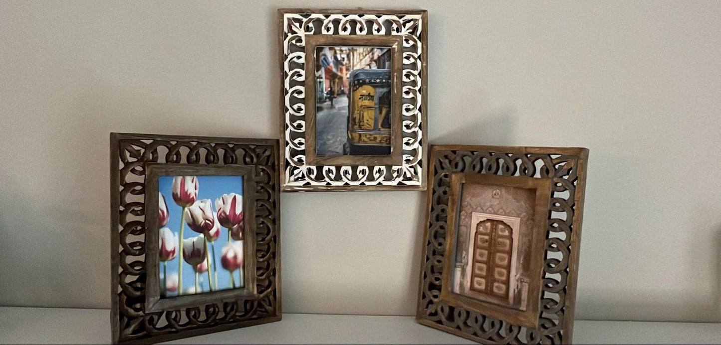 Carved Wooden Photo Frame spiral