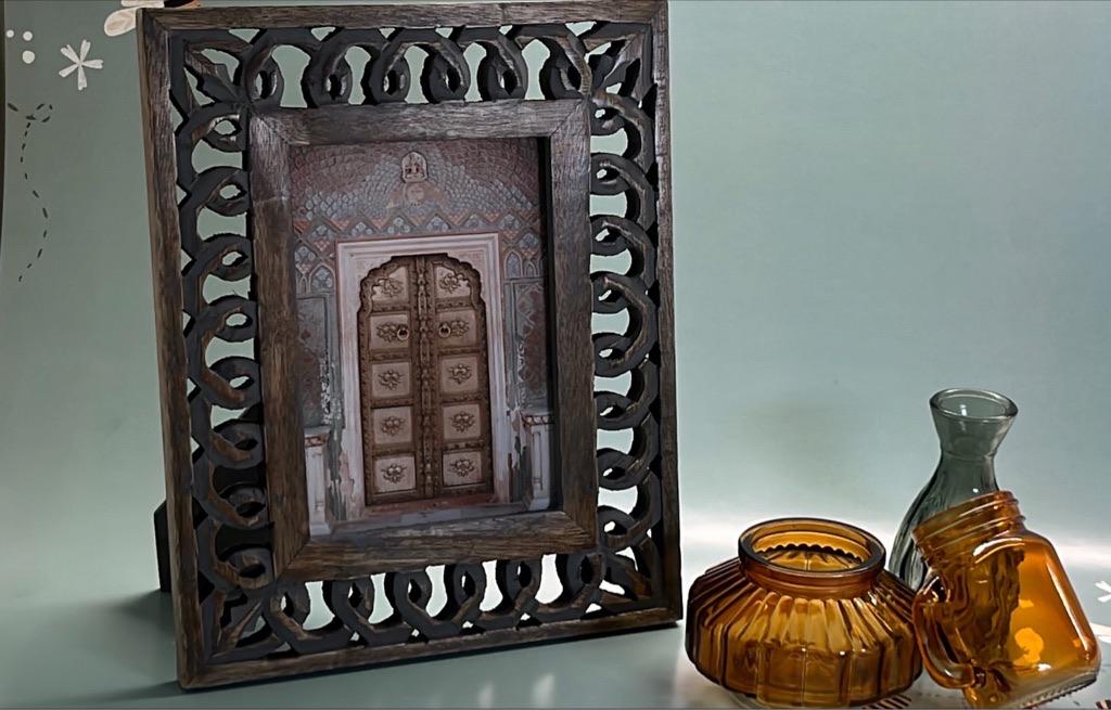 Carved Wooden Photo Frame spiral
