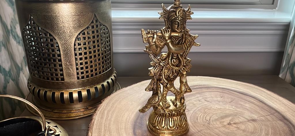 Finely Carved Lord Krishna with his Flute