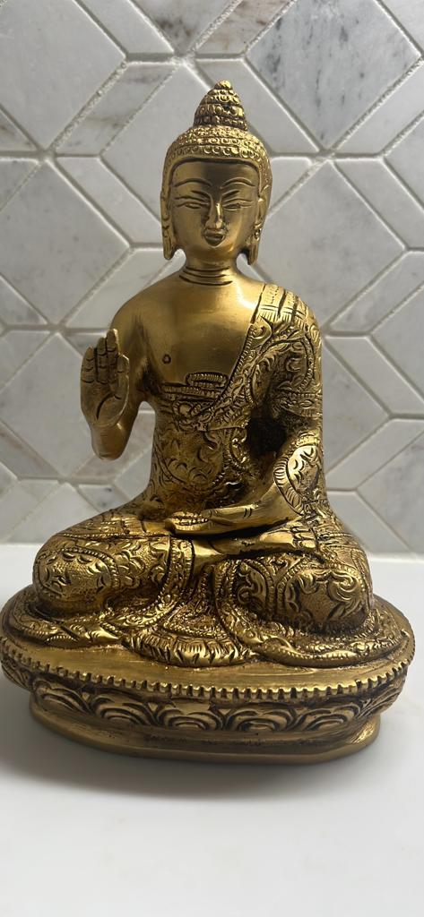 Brass Buddha Vitarka mudra Statue