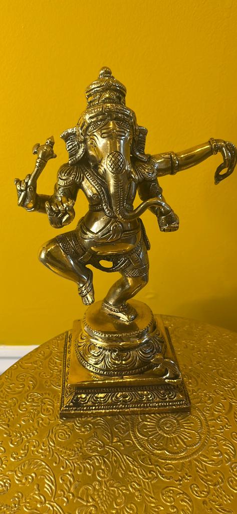 Brass Lord Ganesha dancing Pose- Sold Out ( DM to order)