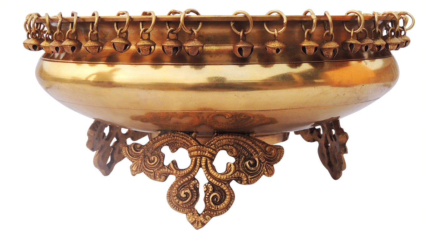 Brass Urli with Bells