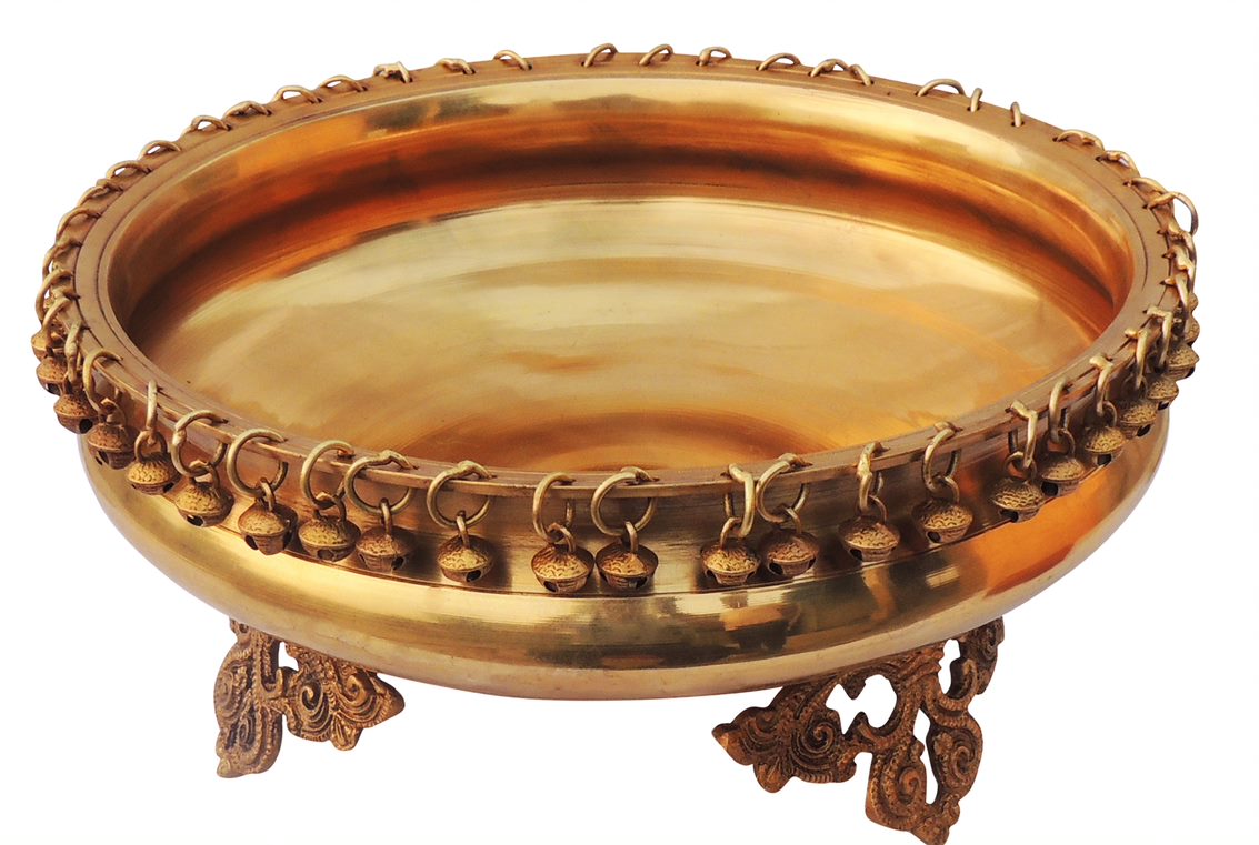 Brass Urli with Bells