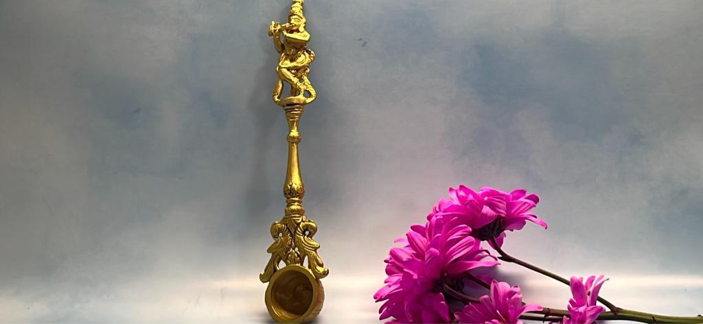 Brass Krishna Havan Spoon