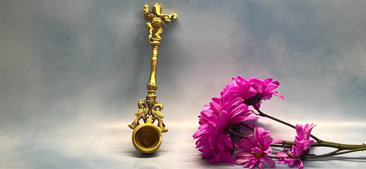 Brass Ganesha Havan Spoon