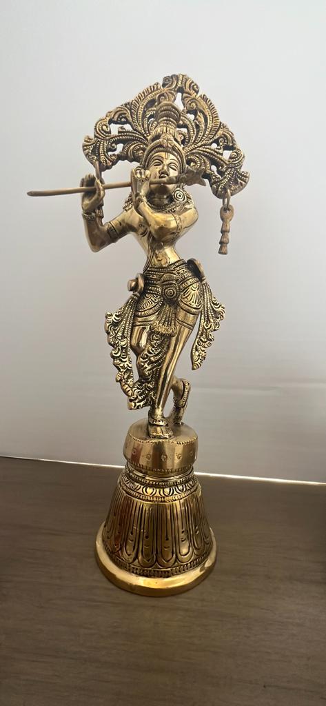 Elegant Statue of Lord Krishna playing flute