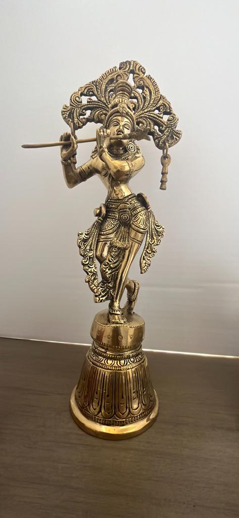 Elegant Statue of Lord Krishna playing flute