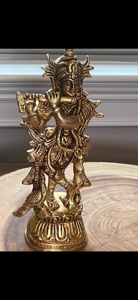 Finely Carved Lord Krishna with his Flute