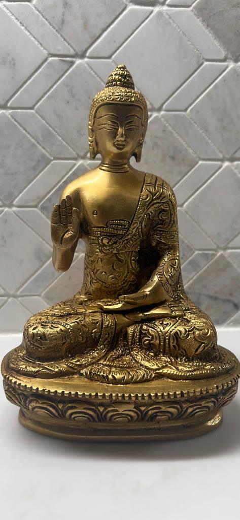 Brass Buddha Vitarka mudra Statue