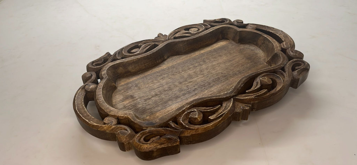 Wooden Hand-Carved  tray