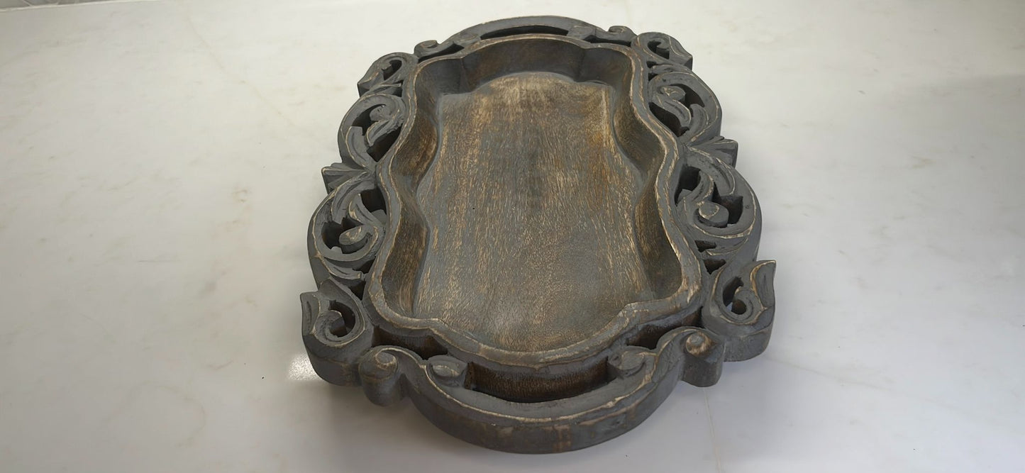 Wooden Hand-Carved  tray