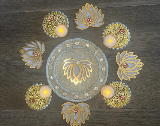 Pearl Diwali Tealight set of 9