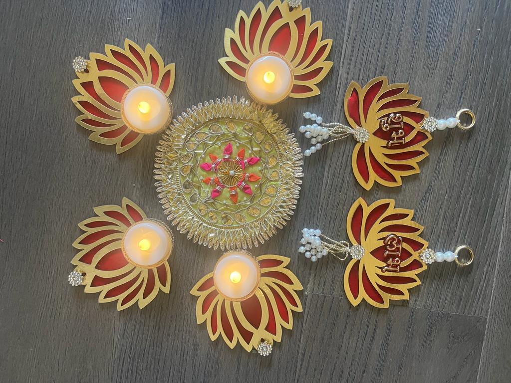 6 piece Diwali tealight set