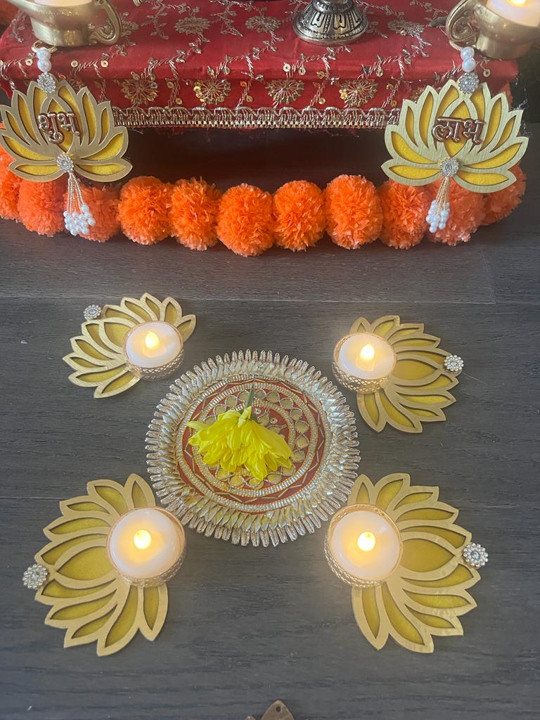 6 piece Diwali tealight set