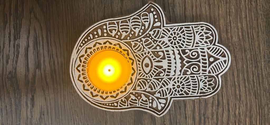 Wooden Handcrafted Hamza Tealight