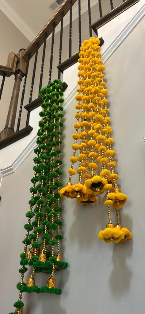 Pom Pom Danglers ( Artificial Flower strings)