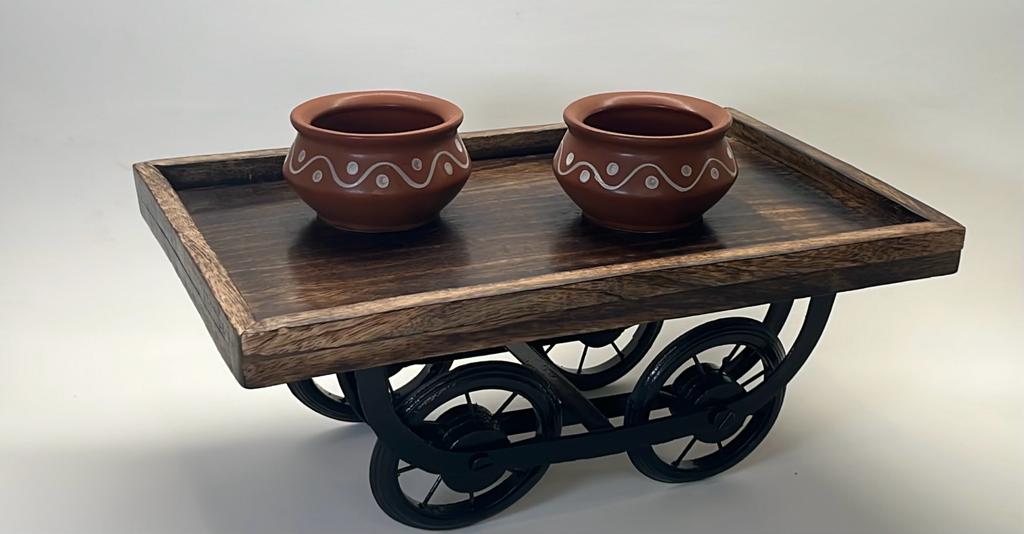 Wooden Food Cart Thela